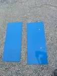 lot 1059 image: (2) ct. lot Steel Plates, Blue 2 x 10-14