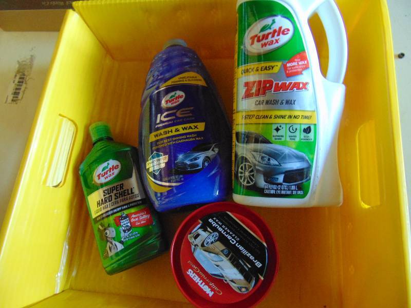 lot 1111 image: (4) ct. mixed lot automotive cleaners, wax