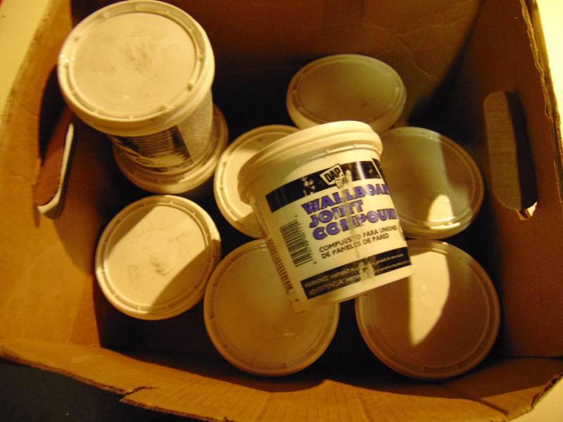 lot 1145 image: (9) ct. lot 3 lb tubs Wall Board Joint Compound (tubs have been frozen)