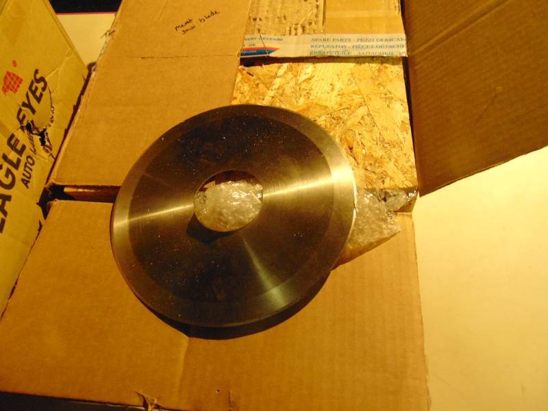 lot 1155 image: Meat Slicer Blade, 9-34 diameter w 2-34 center