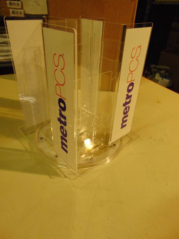 lot 1174 image: (1) plastic display pamphlet holder, Metro PCS
