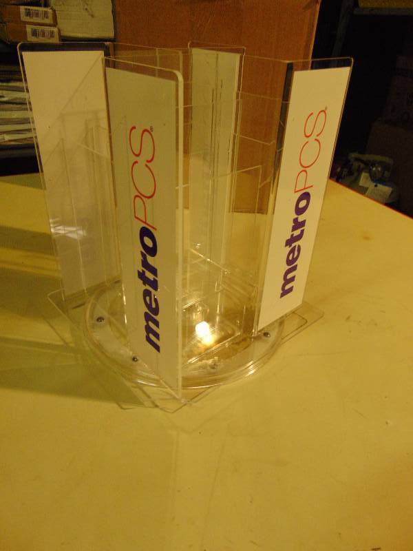 lot 1175 image: (1) plastic display pamphlet holder, Metro PCS