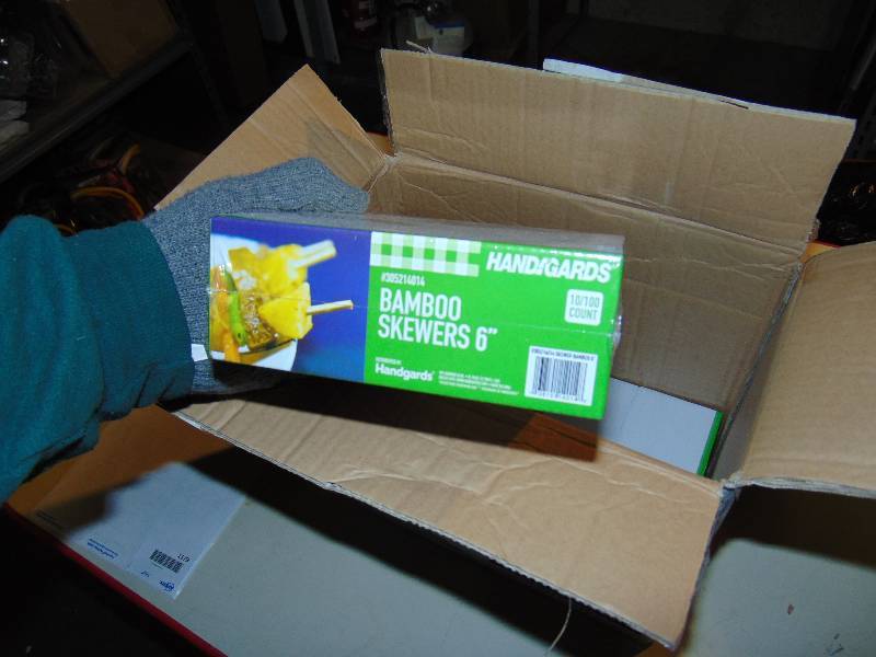 lot 1179 image: (6) boxes 6 bamboo skewers, 1000 per box ( 6 x 1000 6,000 total skewers)