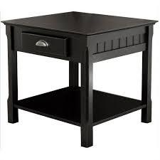 lot 1205 image: Winsome Accent Table, Black Finish, Solid Wood Frame, 18 x 18 x 22-12