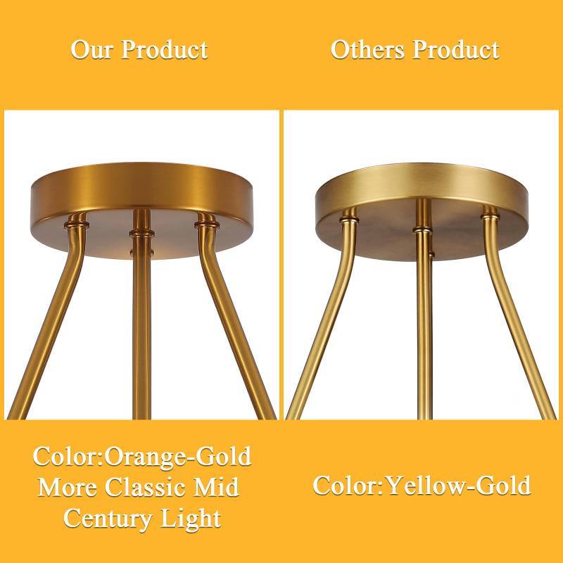 Ynzefly Ceiling Light, 9 Inch Mid Century Ceiling Light