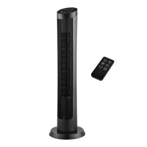 lot 1797 image: Hampton Bay 40 in. 4 Speed Digital Oscillating Tower Fan with Remote Control in Black
