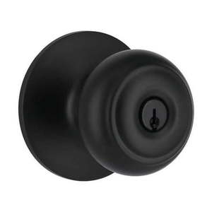 lot 1806 image: Defiant Hartford Matte Black Keyed Entry Door Knob