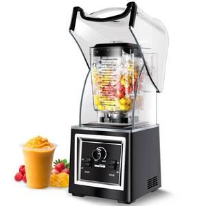 lot 1808 image: Wantjoin Professional Grade Blender - Soundproof & Quiet Commercial Blenders, Removable Shield, 2000W Watte, 67 Oz Capacity - Perfect for Kitchen, Fruits, Shakes, Smoothies, and Frozen Drinks(Black)