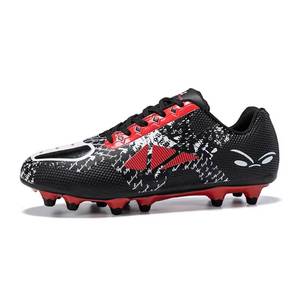 lot 1840 image: TOLLN Mens Football Shoes Youth Soccer Cleats 22033-Black&Red-9.5-EUR42