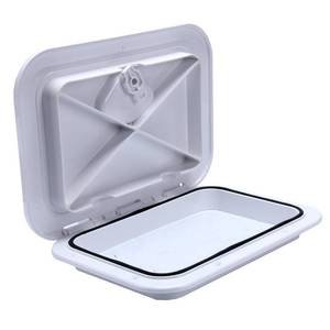 lot 1845 image: Amarine Made Marine Access Hatch Boat Hatch Lid Deck Access Hatch & Lid 10-58 X 14-34 - White or Black 270mmx375mm (White)