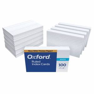 lot 2361 image: Oxford 41 (1000 PK) Ruled Index Cards, 4 x 6, White, 1,000 Cards (10 Packs of 100) (41)