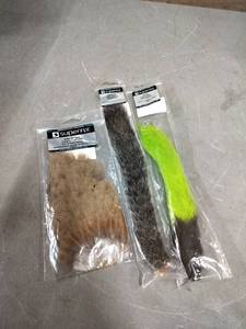 lot 2377 image: Set Of 3 Superfly Fishing Tails. Squirrel Tail, Calf Tail, And Indian Hen Back.