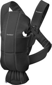 lot 2392 image: BabyBj�rn Baby Carrier Mini, Cotton, Black