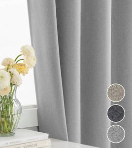 lot 2395 image: SHECUTE Grommet Blackout Curtain 96 inches Long Thermal Insulated Room Darkening Curtains for BedroomLiving Room,52 x 96 inch, Light Grey, 2 Panels