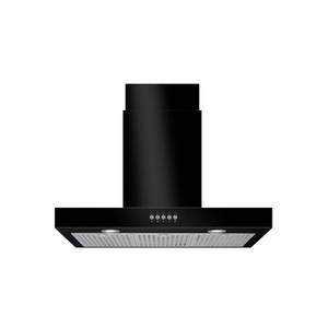 lot 3037 image: Lora 30 in. 350CFM Convertible T-Shape Wall Mount Range Hood in Black with Charcoal Filters and LED Lighting
