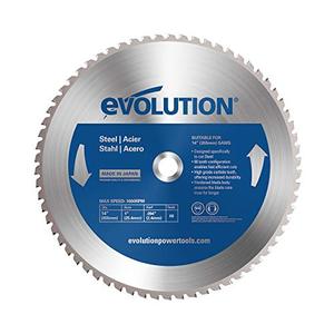 lot 3051 image: Evolution Power Tools 14BLADEST Steel Cutting Saw Blade, 14-Inch x 66-Tooth , Blue