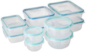 lot 3052 image: Snapware Total Solution 20-Pc Plastic Food Storage Containers Set, 8.5-Cup, 5.5-Cup, 4-Cup, 3-Cup, and 1.2-Cup Meal Prep Containers, BPA-Free Lids with Locking Tabs