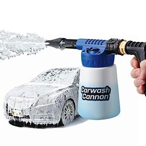 lot 3070 image: Ontel Carwash Cannon Foam Blaster Nozzle Gun for Car, Truck, Boat & More - 5 Spray Settings, Just Spray & Rinse, No Residue or Film (Packaging May Vary)