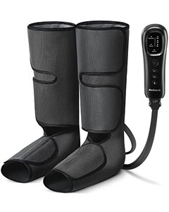 lot 3074 image: Nekteck Leg Massager with Air Compression for Circulation and Relaxation, Foot and Calf Massage Machine with Hand-held Controller 2 Modes 3 Intensities, Adjustable Leg Wraps for Home and Office Use