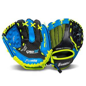 lot 3080 image: Franklin Sports Kids Baseball Glove - NeoGrip Boys  Girls Youth Tball Glove - Toddler  Youth Teeball, Baseball  Softball Mitt - Right Hand Throw - 9.5 ,Blue