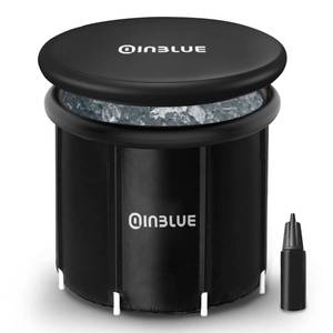 lot 5516 image: OINBLUE Ice Bath Tub with Cover, 85 Gallon Capacity Cold Plunge Tub, Portable Inflatable Ice Tub at Home, Ice Barrel Cold Plunge for Athletes Adult Recovery and Cold Water Therapy