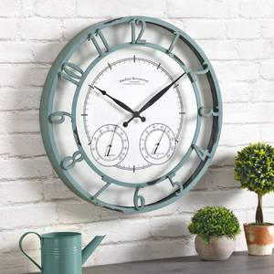 lot 5531 image: FirsTime & Co. Laguna Outdoor Wall Clock, 18, Aged Teal