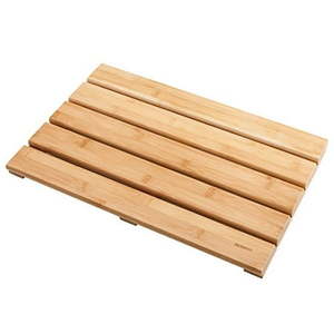 lot 5546 image: GOBAM Shower Mat Bath Mat for Spa Relaxation,Bathroom Rugs,Non-Slip for Indoor or Outdoor,Bamboo (19.7 x 13 x 1.3 inches)