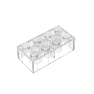 lot 6056 image: Classic Bulk Brick Block 2x4, 100 Piece Building Brick Full Transparency, Compatible with Lego Parts and Pieces 3001, Creative Play Set - Compatible with Major Brands(ColourFull Transparency)