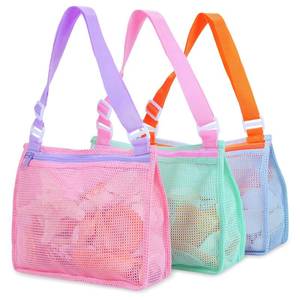 lot 6060 image: Tagitary Beach Toy Mesh Beach Bag Kids Shell Collecting Bag Beach Sand Toy Seashell Bag Swimming Accessories for Boys and Girls(Only Bags,A Set of 3)