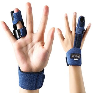 lot 6063 image: Nicehel Finger Extension Splint for Trigger Finger, Mallet Finger, Finger Knuckle Immobilization, Finger Fractures, Wounds, Post-operative Care and Pain Relief (10)