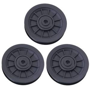 lot 6066 image: Pulley Wheel for Gym Equipment 90mm3.5 Nylon Bearing Pulley Wheel Replace for Gym Equipment Part Cable Universal Wearproof Abration Bearing (3 pcs) gym equipment and garage door pulley system (3)