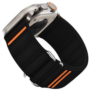 lot 6075 image: Suitisbest Sport Bands Compatible with Apple Watch Ultra Band 49mm 45mm 44mm 42mm Men Women, Stretchy Nylon Sport Loop Strap with S-Hook for iWatch Series Ultra SE 9 8 7 6 5 4 3 2 1, Black