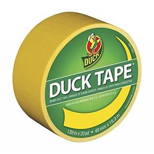 lot 6082 image: Duck 1304966 Tape, Yellow Sunburst, 1.88 x 20 yards, Single Roll