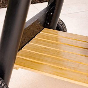 lot 7576 image: Pellet Grill Storage Shelf Compatible ONLY For The Traeger Pro Series 22 or 575 Pellet Grills - Our Bamboo Shelf is Great For Extra Storage Space For Your Pellets & Accessories - Retail $84.94