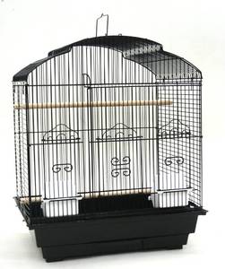 lot 7582 image: YML A5804 38 Bar Spacing Shall Top Small Bird Cage, Black, 18 x 14 - Retail $75.16
