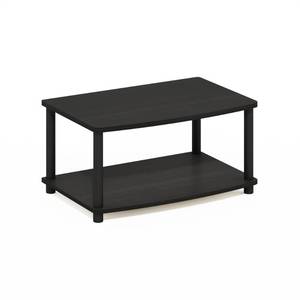 lot 7588 image: Furinno Turn-N-Tube No Tools 2-Tier Elevated TV Stand, Plastic Round Tubes, EspressoBlack