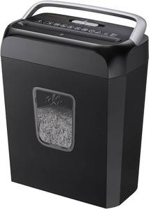 lot 7596 image: Bonsaii Paper Shredder for Home Use,6-Sheet Crosscut Paper and Credit Card Shredder for Home Office with Handle for Document,Mail,Staple,Clip-3.4 Gal Wastebasket(C237-B)