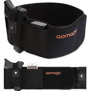 lot 8208 image: Aomago Belly Band Holster for Men Women - Gun Holster for Comfortable Carry Fits Glock, Smith Wesson, Taurus, Ruger, and More-Breathable Neoprene Waistband Holster for Most Pistols and Revolvers