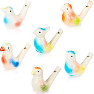 lot 8212 image: Bird Water Whistles Porcelain Bird Water Whistle Colorful Ceramic Bird Whistles Toys for Kids Birthday Gift, Easter Gift