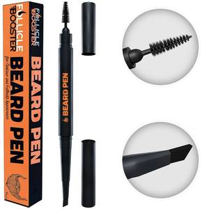 lot 8217 image: Beard Pen Filler for Men - Barber Styling Grooming Pencil - Waterproof Proof, Sweat Proof, Long Lasting Solution with Natural Finish - Cover Beard and Scalp Patches in Seconds - Black 1 Pack