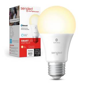 lot 8231 image: A 4pkSengled Alexa Light Bulb, S1 Auto Pairing with Alexa Devices, Warm Smart Light Bulbs, Bluetooth Mesh Smart Home Lighting, E26 60W Equivalent, 800LM, 1-Pack