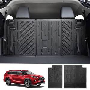 lot 9650 image: Utiiy Cargo Mat Fit for 2020-2024 Toyota Highlander Backrest Mat TPE Trunk Liner All Weather Seats Back Protector for Highlander 7 Seats Accessories(Backrest Mat)