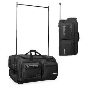 lot 9679 image: Fanwoli Dance Bag with Garment Rack - 28in Competition Duffle Bag - Ideal Costume Suitcase for Dancers Livestreamer Athletes - Large Capacity Enhanced Stability-10 Compartments
