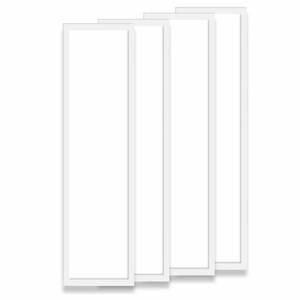 lot 9680 image: BRILLIRARE 4 Pack LED Flat Panel Light 1x4FT, 40W 4000LM Recessed Backlit Troffer Lights, Flush Drop Ceiling Install, 5000K Daylight 50000H Lifetime, Dust-Proof Lighting Fixture - Retail $140.53