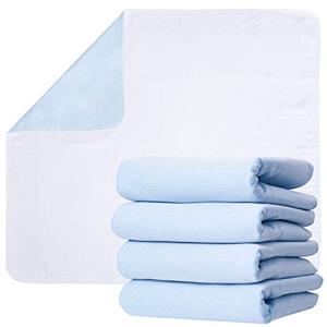lot 10443 image: GREEN LIFESTYLE Washable Underpads - Large Bed Pads for use as Incontinence Bed Pads, Reusable Pet Pads, Great for Dogs, Cats, Bunny, Seniors Bed Pad (Pack of 4 - 34x36)