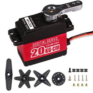 lot 10447 image: LewanSoul 20KG RC Servo High Torque Servo Motors, Waterproof Full Metal Gear Steering Servo for 16 18 110 112 RC Car Robot DIY, Digital Servo with 25T Servo Horn, Control Angle 180°