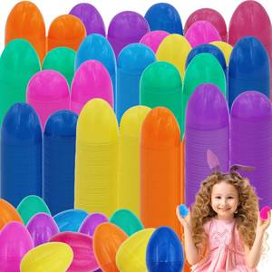 lot 10471 image: The Dreidel Company Fillable Easter Eggs with Hinge Bulk Colorful Bright Plastic Easter Eggs, Perfect for Suprise Egg, Easter Hunt, 2.25 Assorted Colors (25-Pack)