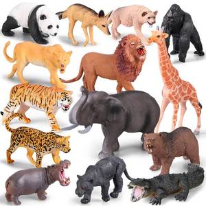 lot 10482 image: Yilingchild Safari Animal Toys for Toddlers��14Piece Realistic Animal Figures with Lion��Elephant��Panda,Jungle Animals Playset for Kids ��Zoo Toys Figures Set