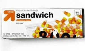 lot 9646 image: Zip Seal Plastic Bags 50qty Halloween Zip Lock Sandwich Bags Clear 12 Pack