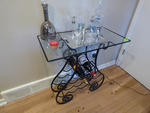 Imported Wine Rack with Glasses and Bottles, not wine